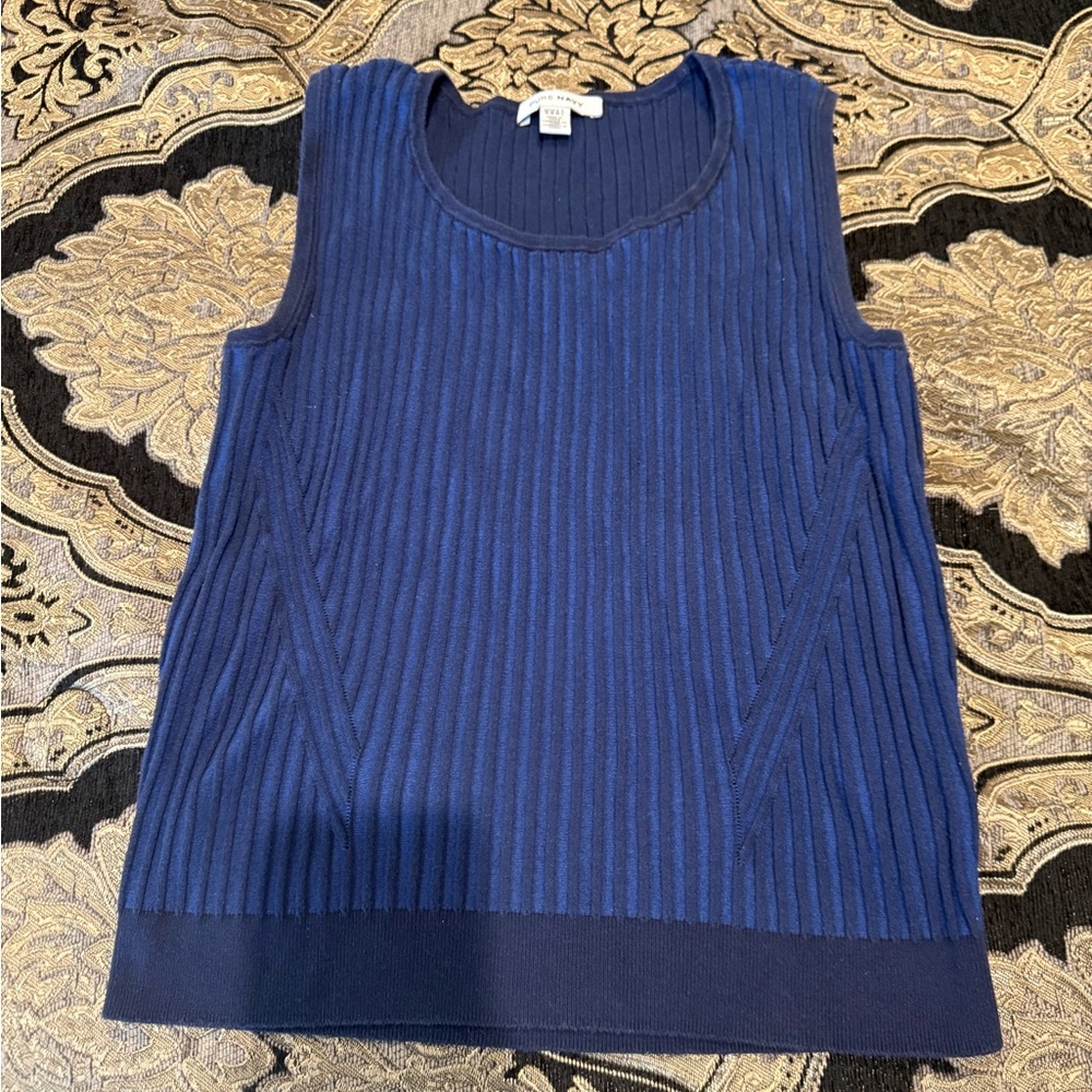 Chic Navy Sleeveless Tank Top